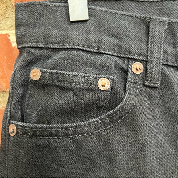 Zara Women's NWT straight leg high rise size 4 black jeans button fly Cotton - Picture 5 of 16